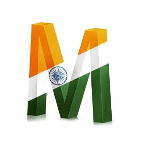 m alphabet indian flag