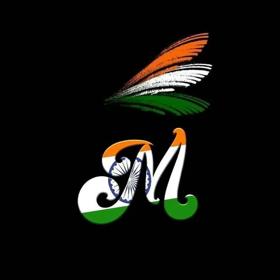 m letter indian flag images hd