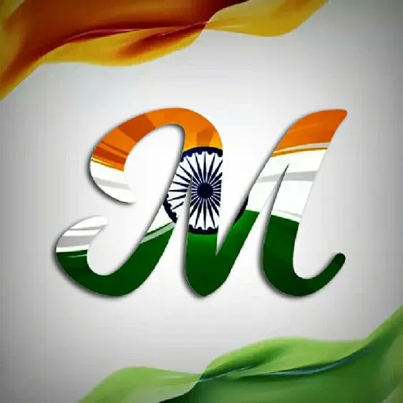 m letter indian flag images hd