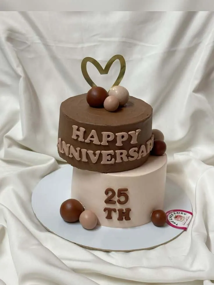 25th anniversary cake