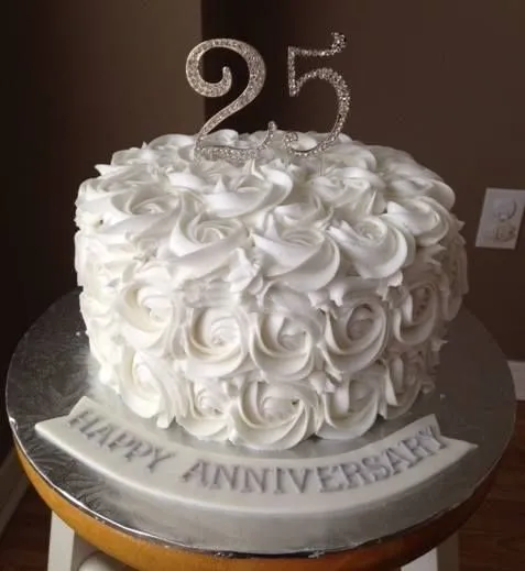 25th anniversary cake design