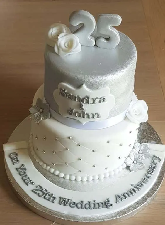 25th anniversary cake