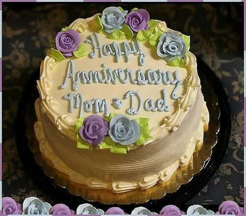 anniversary cake for mom and dad