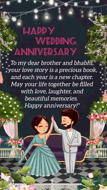 happy anniversary bhaiya bhabhi wishes in english