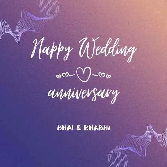 happy anniversary bhaiya bhabhi wishes in english