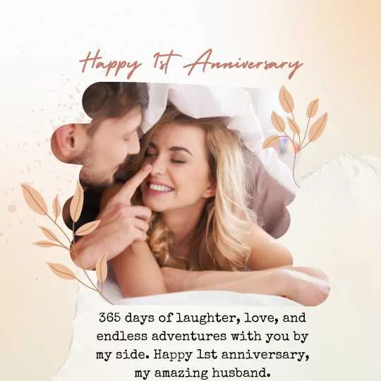 1st anniversary wishes for husband