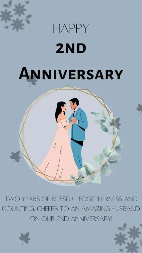 2nd anniversary wishes for husband