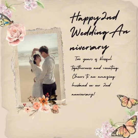 2nd anniversary wishes for husband