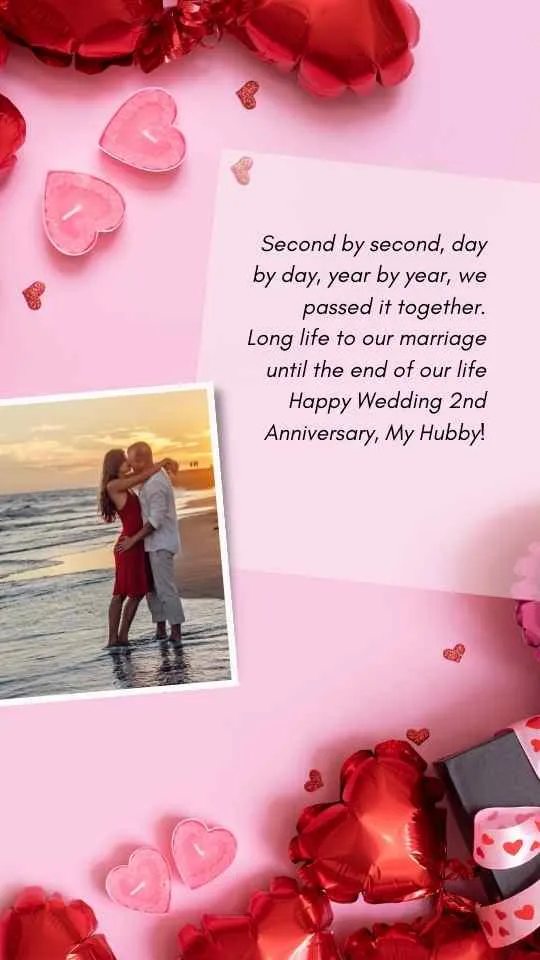 2nd anniversary wishes for husband