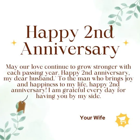 2nd anniversary wishes for husband