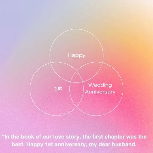 first wedding anniversary wishes for husband