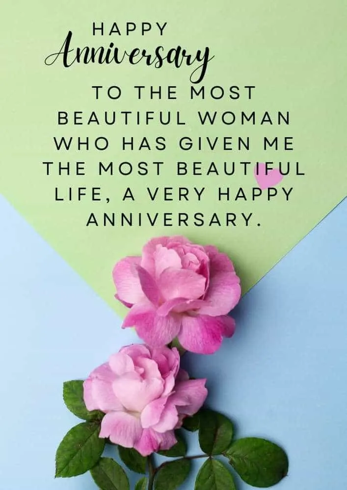 anniversary wishes for wife in english