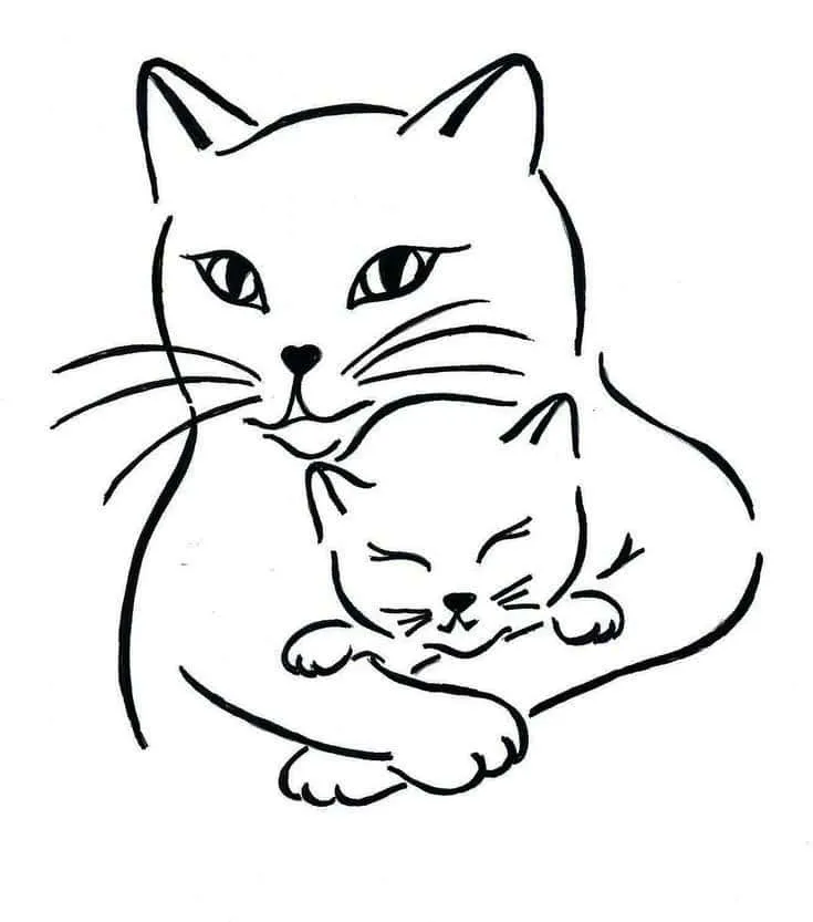 cat outline images