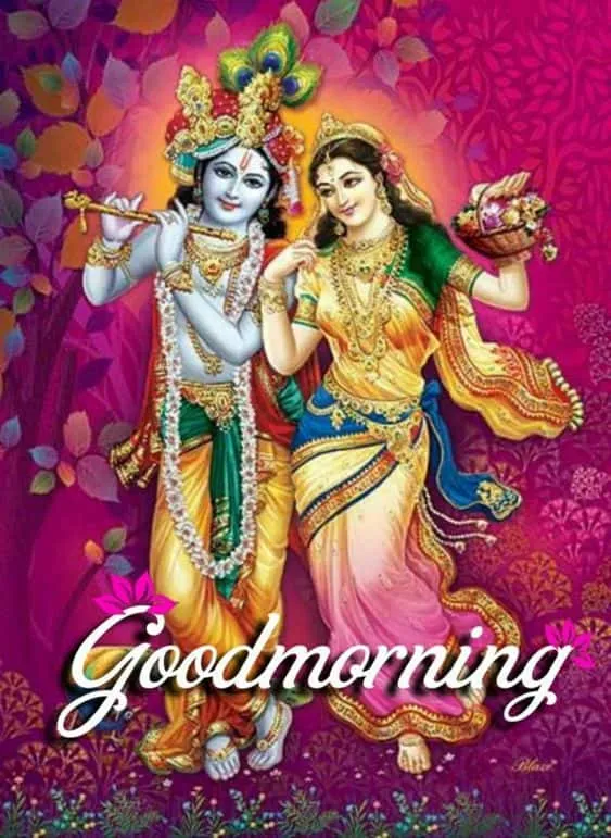 radha krishna good morning images