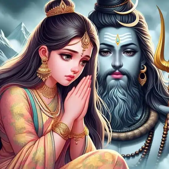 shiv parvati hd wallpaper