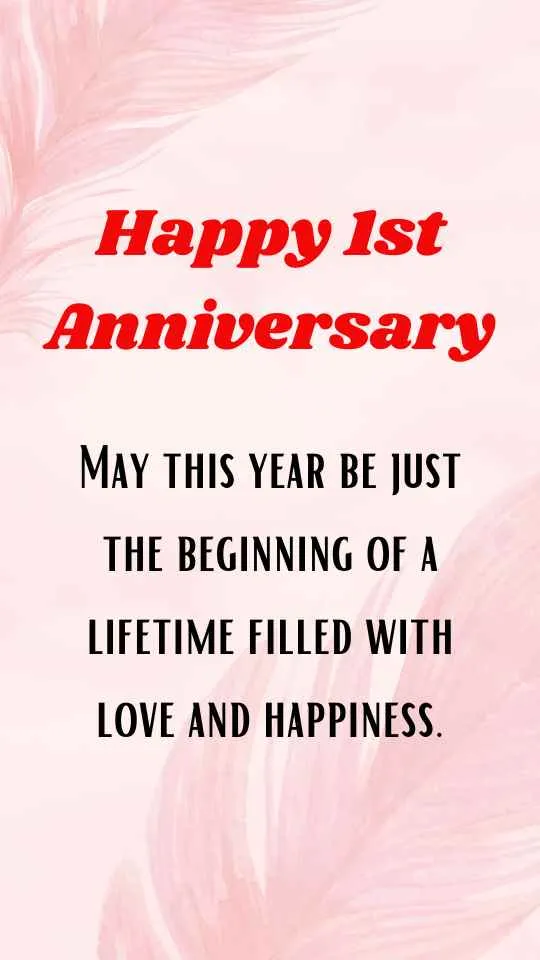 1st anniversary wishes for couple