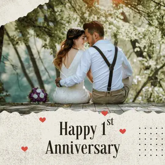 1st anniversary wishes for couple