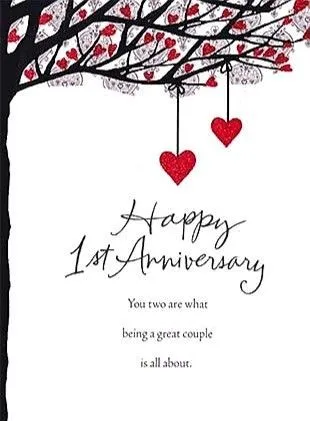 1st anniversary wishes for couple