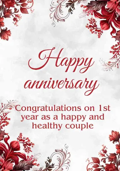 1st anniversary wishes for couple