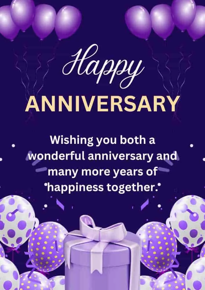 anniversary wishes for couple in english