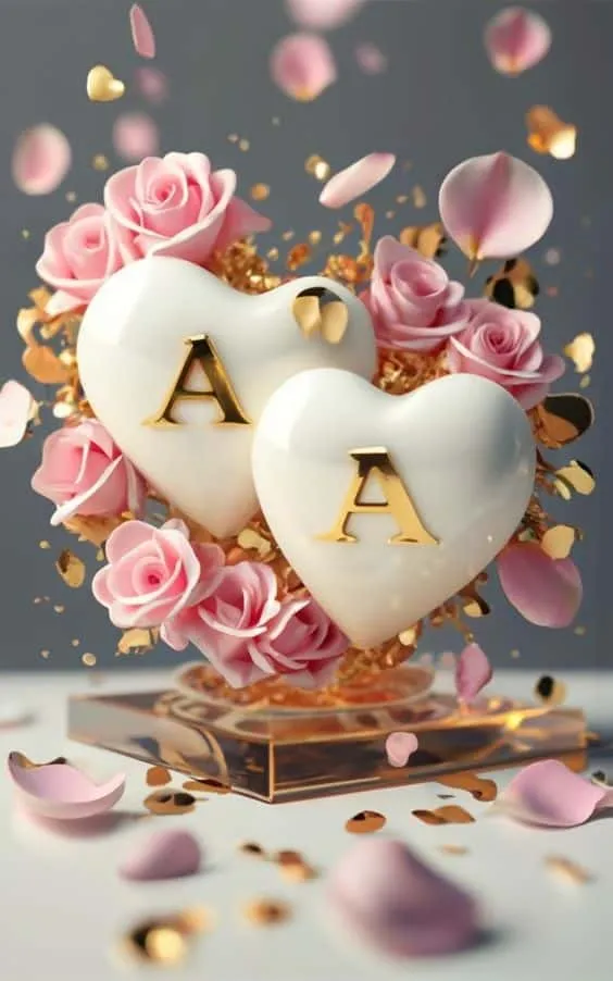 a letter images in heart