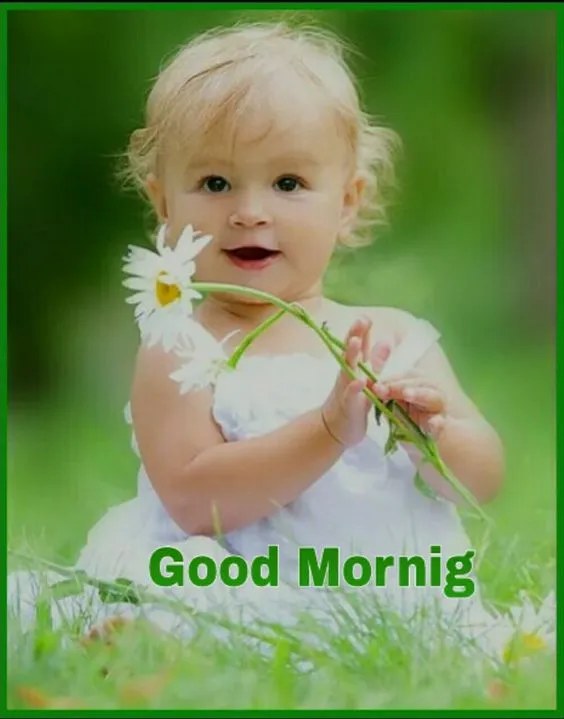 good morning cute baby images