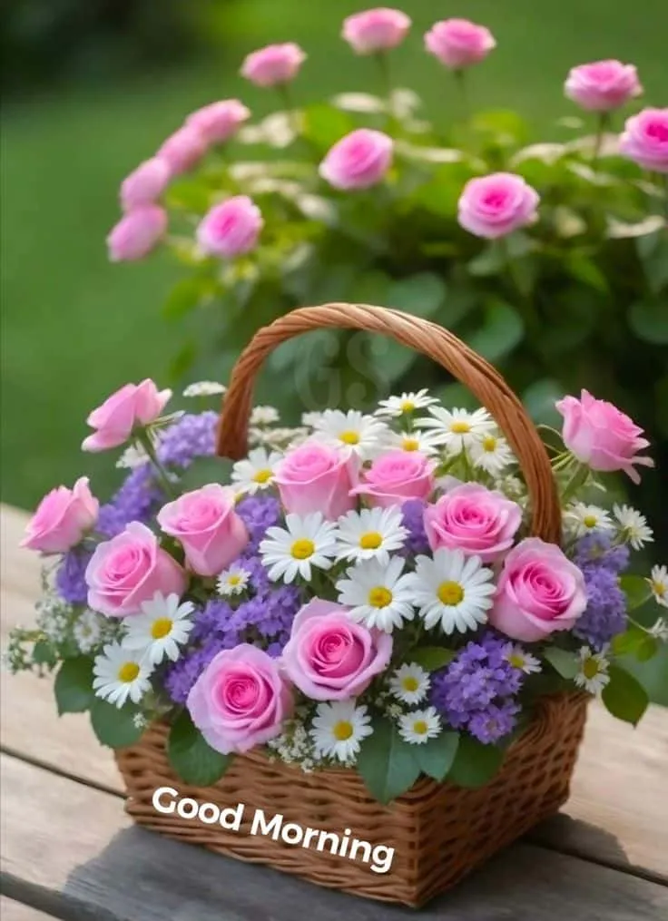 good morning images with beautiful flowers