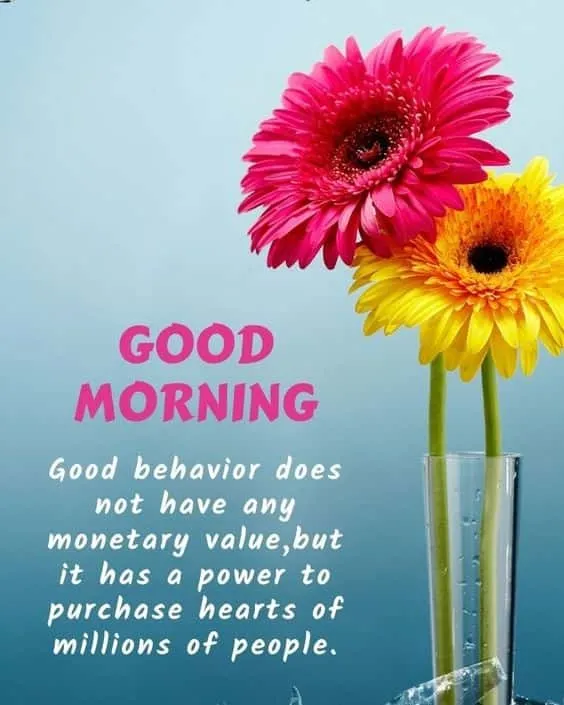 good morning quotes with flowers