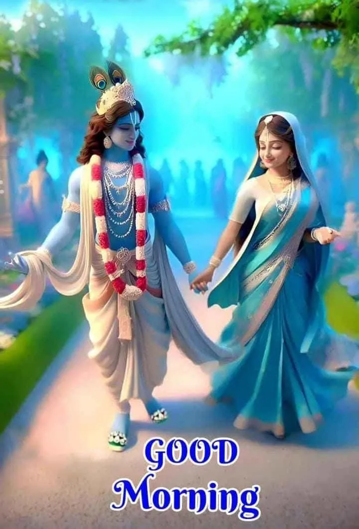 download radha krishna good morning images