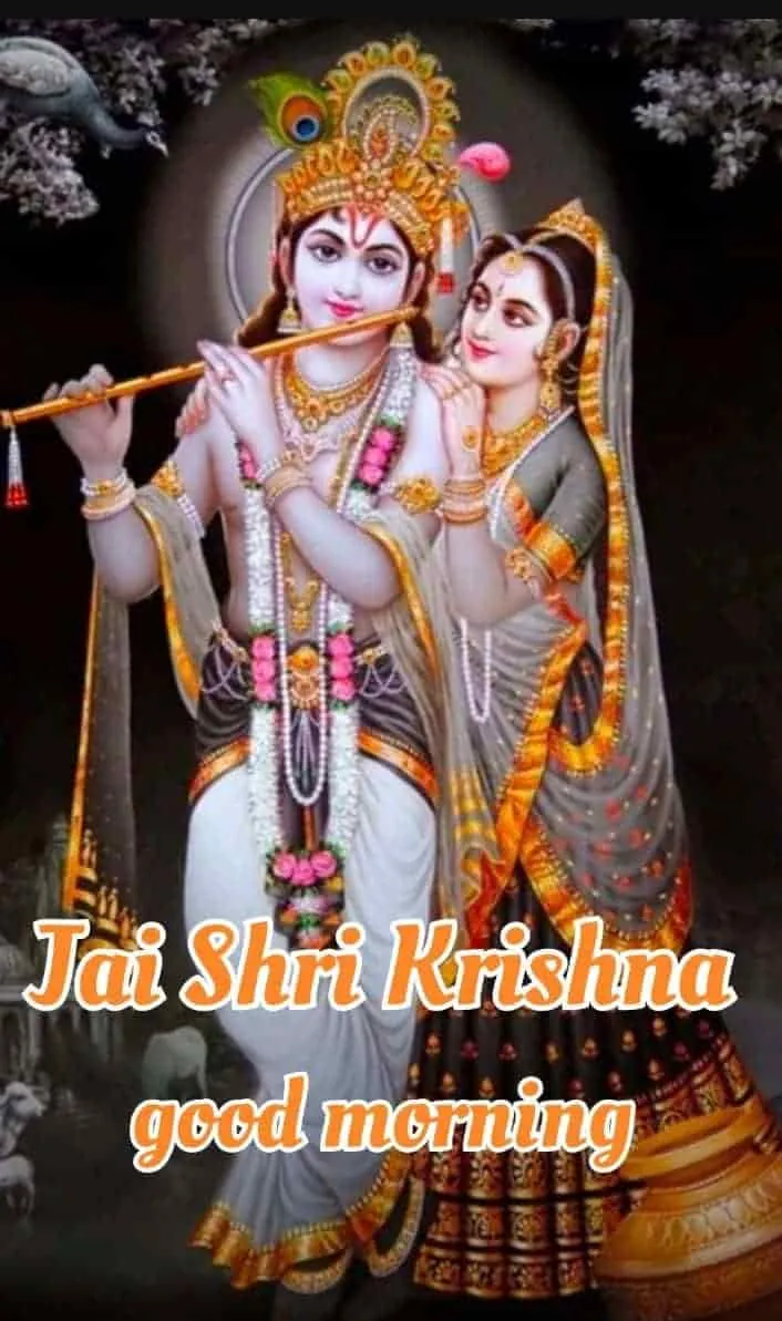 radha krishna good morning images