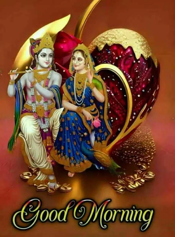 radha krishna good morning images