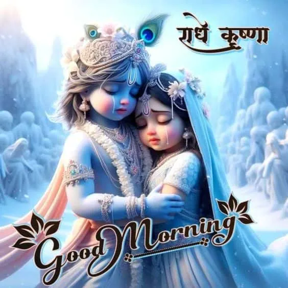 radha krishna good morning images