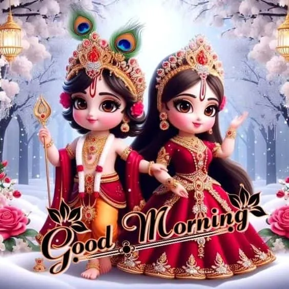 radha krishna good morning images hd 3d