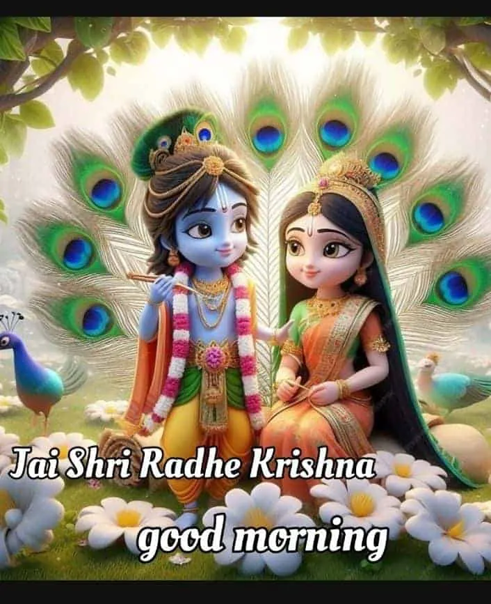 radhe krishna good morning image