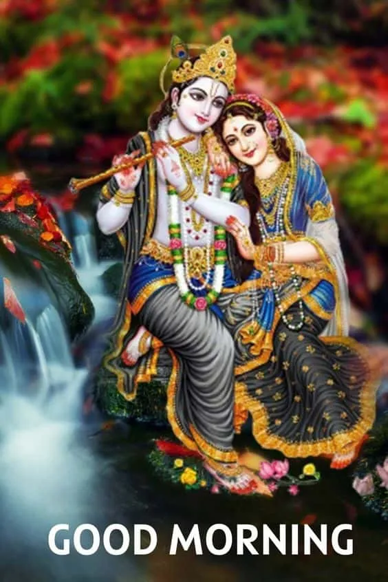 radhe krishna good morning image