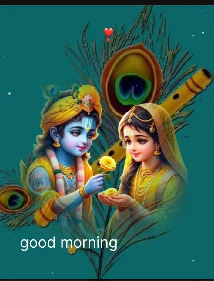 radhe krishna good morning image