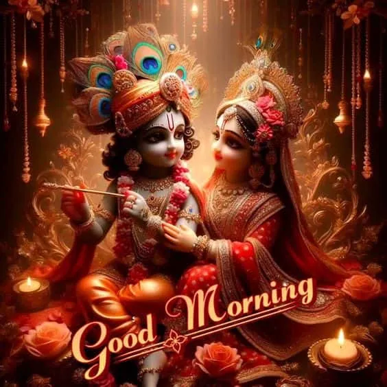 radhe krishna good morning image