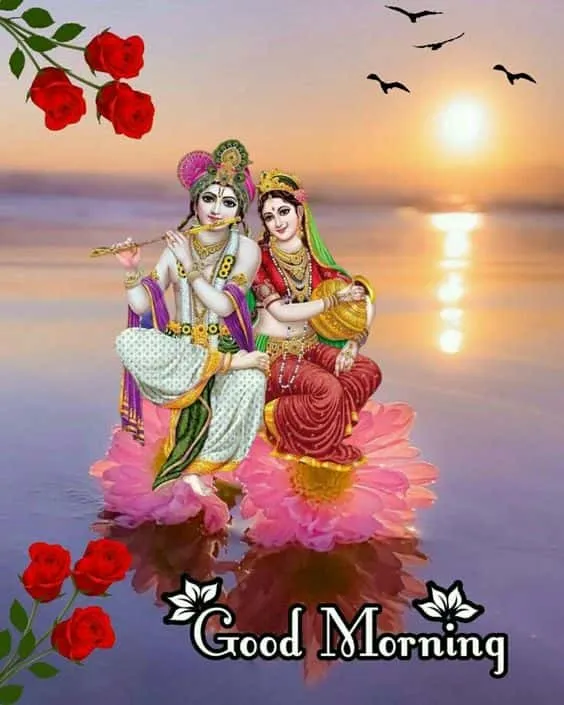 radhe krishna good morning image