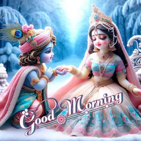 radhe krishna image good morning