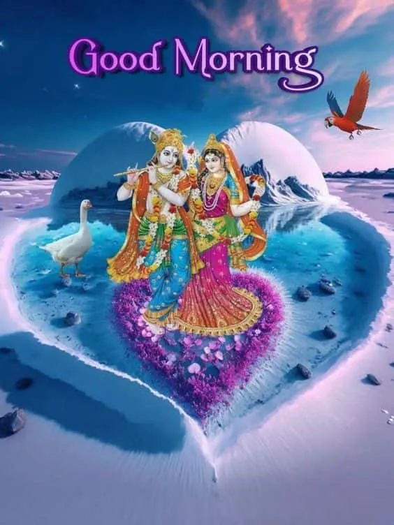 radhe krishna image good morning