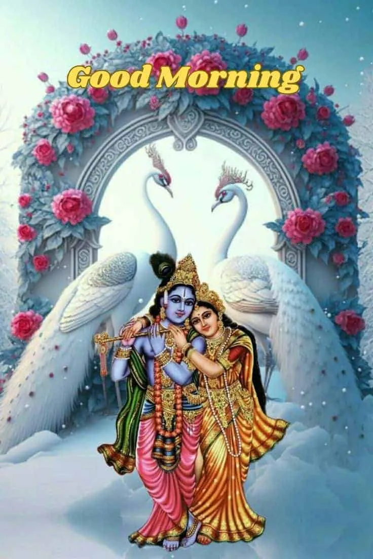 radhe krishna image good morning