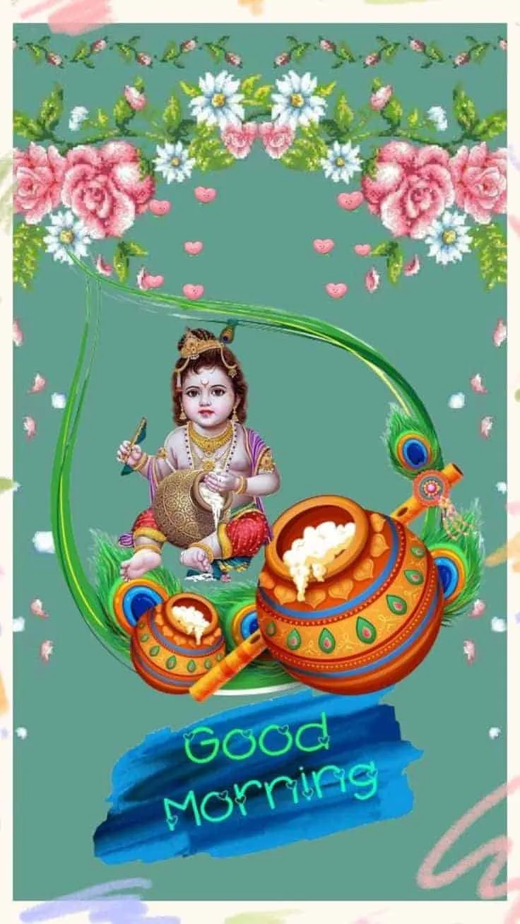 shree krishna good morning image