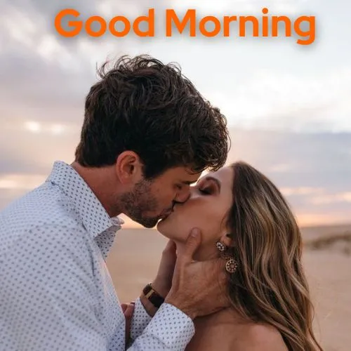 love romantic kiss good morning images