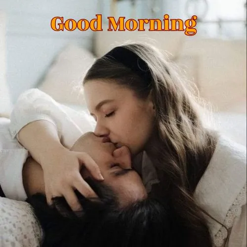 love romantic kiss good morning images