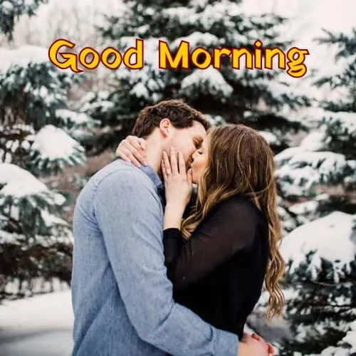 love romantic kiss good morning images