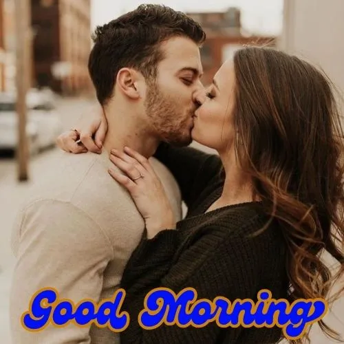 love romantic kiss good morning images