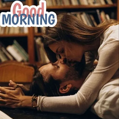 love romantic kiss good morning images