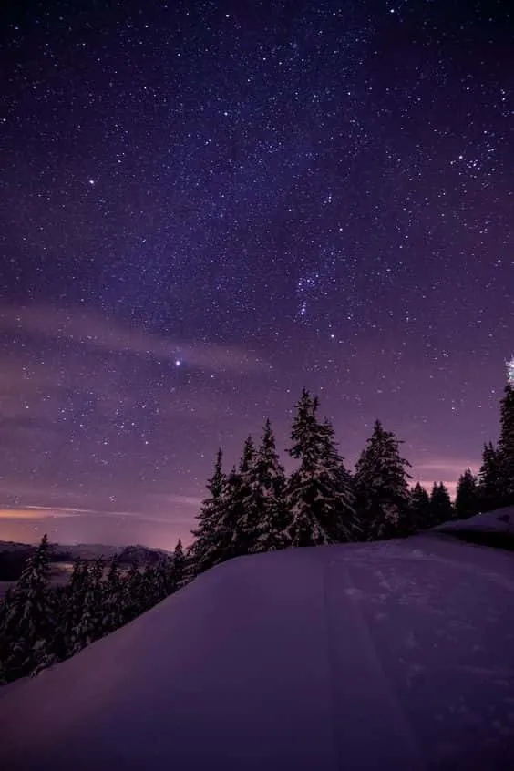 night sky moon and stars wallpaper