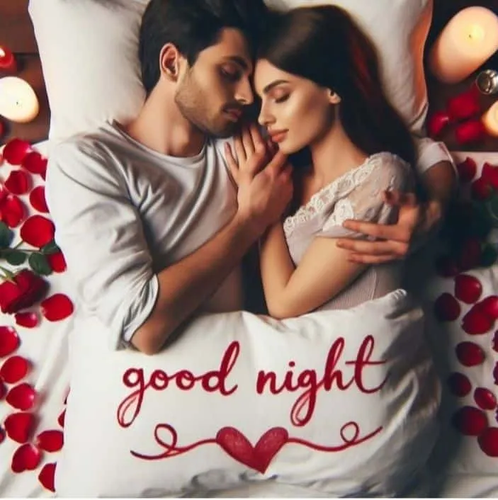 romantic good night images with love