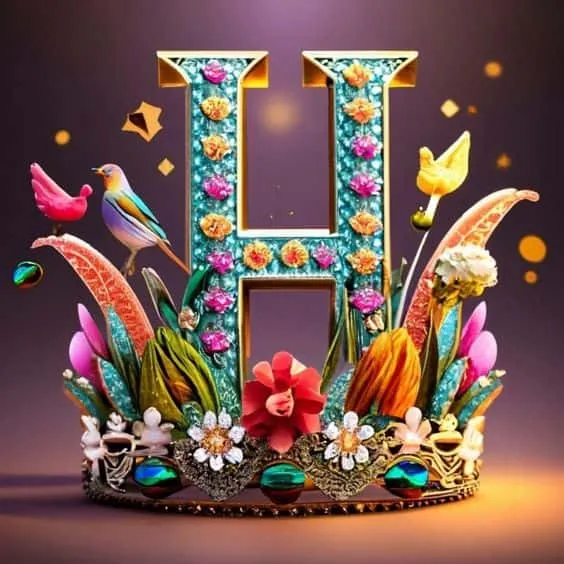 stylish h letter dp